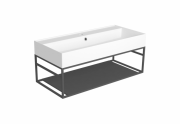 Консоль для раковини Simas Agile підвісна 101х46 см метал чорний матовий AGSS101