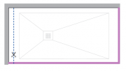Душовий піддон Hatria Dedicato Edge L 1101-1199x1000 мм SX/LT SOLITEX палітра на вибір Y6AE
