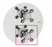 Ручка температури термостата GRB Clasica для душа латунь хром 00010016