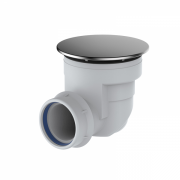 Сифон для душового піддону GRB Valvuleria 90 мм білий / хром00040001