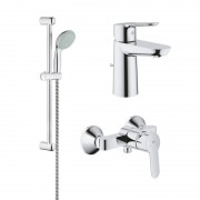 Набір змішувачів для ванни Grohe BauEdge з душовим гарнітуром хром 122277