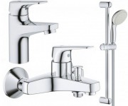 Набір змішувачів для ванни Grohe BauFlow з душовим гарнітуром хром UA121624S0