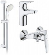 Набір змішувачів для ванни Grohe BauFlow з душовим гарнітуром хром UA121630S0