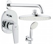 Душова система прихованого монтажу Grohe BauFlow з верхнім і ручним душем хром UA2904500A