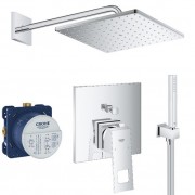 Душевая система скрытого монтажа Grohe Eurocube Rainshower Mono 310 Cube с верхним и ручным душем хром UA2406200L