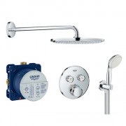 Душевая система скрытого монтажа Grohe Grohtherm SmartControl с верхним и ручным душем хром 34615SC0