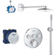 Душевая система скрытого монтажа Grohe Grohtherm SmartControl + Rainshower Duo 360 с верхним и ручным душем хром 3470500A