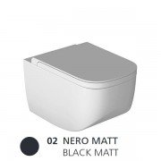 Унитаз подвесной Hatria Next Alchemy санфарфор черный матовый A0Y1F102