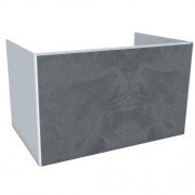 Тумба под раковину Hatria Canalgrande подвесная 78 см ДСП белый матовый/антрацит Y2AXZG