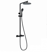 Душевая стойка Ponsi Round с термостатом черный матовый BN COL K RTRM 000