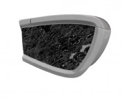 Унитаз подвесной Hidra Hi-Line 38х54,5 см санфаянс черный матовый мрамор HIW10 102 black matt marble