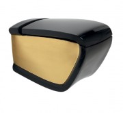 Унітаз підвісний Hidra Hi-Line 38х54,5 см санфаянс чорний/золото HIW10 020 nero/oro