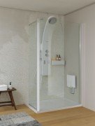 Душова кабіна Kolpa San Flex TS 120 + TS 55/K-L 120x55 см ліва профіль хром/прозоре скло 516990