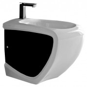 Биде напольное Hidra Hi-Line 38х54,5 см санфаянс белый/черный HI14 012 bianco/nero