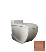 Чаша унітазу-компакта підлогового Hidra Hi-Line 38х67,5 см санфаянс білий/рожеве золото HI12 063 bianco/oro rosa