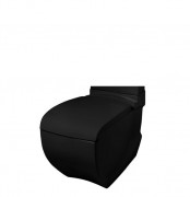 Чаша унітазу-компакта підлогового Hidra Hi-Line 38х67,5 см санфаянс чорний глянцевий HI12 009 nero lucido