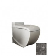 Чаша унитаза-компакта напольного Hidra Hi-Line 38х67,5 см санфаянс белый/темно-серый HI12 99 ceppo di gre dark