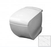 Унитаз напольный Hidra Hi-Line 38х54,5 см санфаянс белый матовый мрамор HI10 101 white matt marble