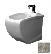 Биде напольное Hidra Hi-Line 38х54,5 см санфаянс белый/серый HI14 100 ceppo di gre