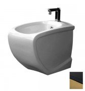 Біде підлогове Hidra Hi-Line 38х54,5 см санфаянс чорний/золото HI14 020 nero/oro