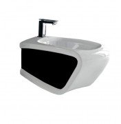 Біде підвісне Hidra Hi-Line 38х54,5 см санфаянс білий/чорний HIW14 012 bianco/nero