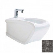 Біде підвісне Hidra Hi-Line 38х54,5 см санфаянс білий/темно-сірий HIW14 99 ceppo di gre dark