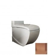 Чаша унітазу-компакта підлогового Hidra Hi-Line 38х67,5 см санфаянс білий/рожеве золото HI12 063 bianco/oro rosa