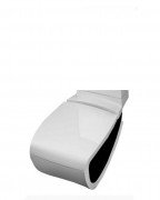 Чаша унітазу-компакта підлогового Hidra Hi-Line 38х67,5 см санфаянс білий/чорний HI12 012 bianco/nero