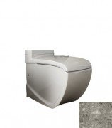 Чаша унітазу-компакта підлогового Hidra Hi-Line 38х67,5 см санфаянс білий/сірий HI12 100 ceppo di gre