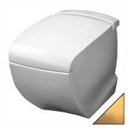 Унитаз напольный Hidra Hi-Line 38х54,5 см санфаянс белый/золото HI10 013 bianco/oro