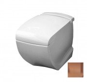 Унітаз підлоговий Hidra Hi-Line 38х54,5 см санфаянс білий/рожеве золото HI10 063 bianco/oro rosa