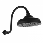Верхній душ зі стіни GRB Hidromasaje 1866 з кронштейном чорний 05045029