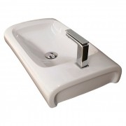 Раковина для ванної Hidra Hi-Line накладна 70х41 см санфаянс білий глянцевий HI17 001 bianco lucido