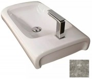 Раковина для ванной Hidra Hi-Line накладная 70х41 см санфаянс белый/серый HI17 100 ceppo di gre