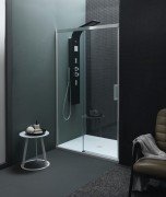 Душевая дверь Kolpa-San Montes TV/S 140/K-L 140х200 см левая профиль хром/прозрачное стекло 514470