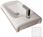 Раковина для ванної Hidra Hi-Line накладна 70х41 см санфаянс білий матовий мармур HI17 101 white matt marble