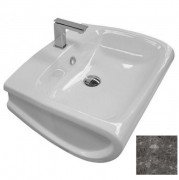 Раковина для ванной Hidra Hi-Line подвесная 65х51,5 см санфаянс белый/темно-серый HI19 99 ceppo di gre dark