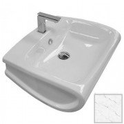 Раковина для ванной Hidra Hi-Line подвесная 65х51,5 см санфаянс белый матовый мрамор HI19 101 white matt marble