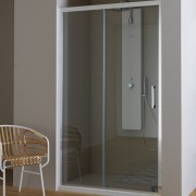 Душевая дверь Kolpa-San Pulsar TV2D/S 100/K-L 100х200 см левая профиль серебряный/прозрачное стекло 512990