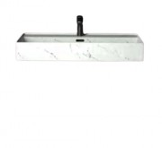 Раковина для ванной Hidra Faster Kiub 61х46 см санфаянс белый матовый мрамор KI60 101 white matt marble