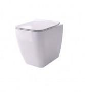 Унитаз напольный Hidra Faster Kiub Rimless 36,5х54 см санфаянс белый глянцевый KIR20 001 bianco lucido