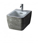 Біде підвісне Hidra Faster Kiub 36,5х54 см санфаянс сірий мармур KIW14 100 ceppo di gre