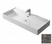 Раковина для ванної Hidra Faster Kiub 101х46 см санфаянс темно-сірий мармур KI100 99 ceppo di gre dark