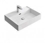 Раковина для ванної Hidra Faster Kiub 61х46 см санфаянс білий глянцевий KI60 001 bianco lucido