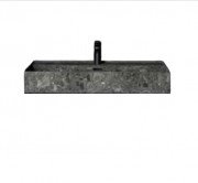 Раковина для ванної Hidra Faster Kiub 61х46 см санфаянс темно-сірий мармур KI60 99 ceppo di gre dark