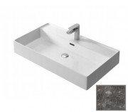 Раковина для ванної Hidra Faster Kiub 81х46 см санфаянс темно-сірий мармур KI80 99 ceppo di gre dark