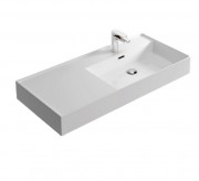 Раковина для ванной Hidra Faster Kiub 101х46 см санфаянс белый глянцевый KI100SX 001 bianco lucido