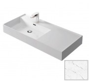 Раковина для ванної Hidra Faster Kiub 101х46 см санфаянс білий матовий мармур KI100DX 101 white matt marble
