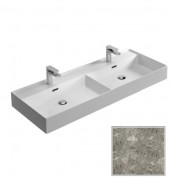 Раковина для ванної Hidra Faster Kiub 121х46 см санфаянс сірий мармур KI120DV 100 ceppo di gre