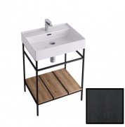 Консоль для раковины Hidra Faster Kiub 61х46 см черный матовый KSP60 113 legno laccato nero matt